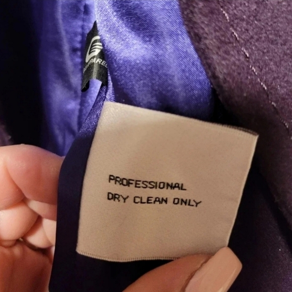 Kenneth Cole New York Deep Purple Wool Blend Coat with Satin Lining Size 6 - Picture 5 of 7